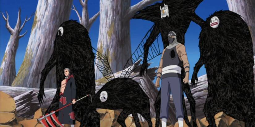 Hidan and Kakuzu  in Naruto Shippuden ready to fight team 10