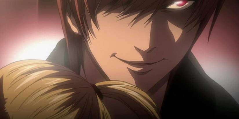 Light Yagami hugging Misa in Death Note