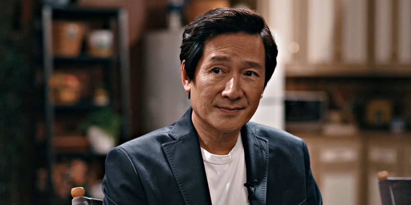 Jamie Yao (Ke Huy Quan) smiling during an interview in American Born Chinese.