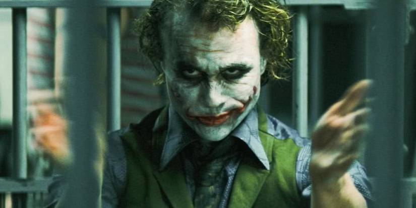 Heath Ledger's Joker clapping in a jail cell in The Dark Knight