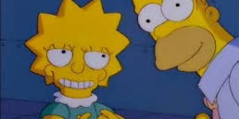 Lisa and Homer Simpsons in The Simpsons Season 7, Episode 12, "Bart on the Road"
