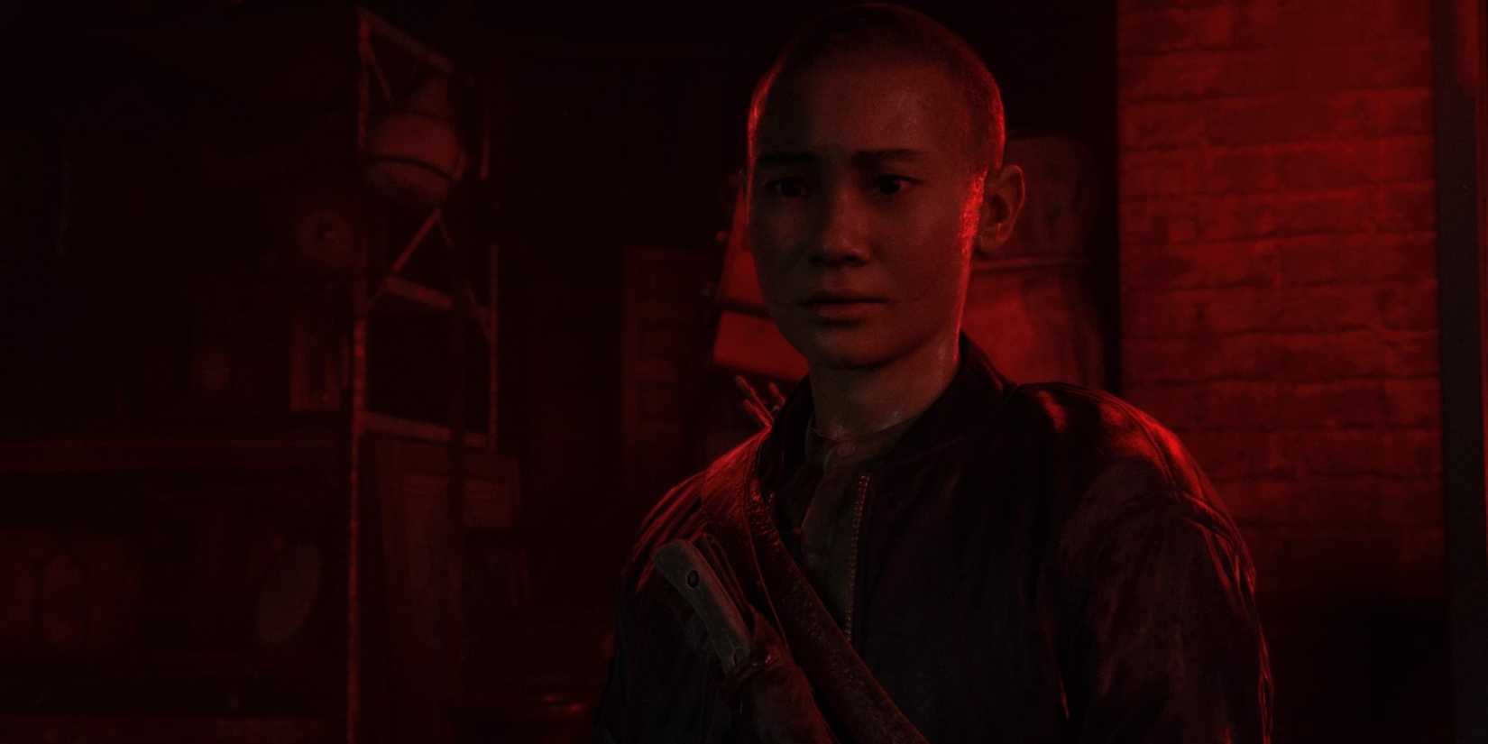 lev looking concerned at the theater in the last of us part ii