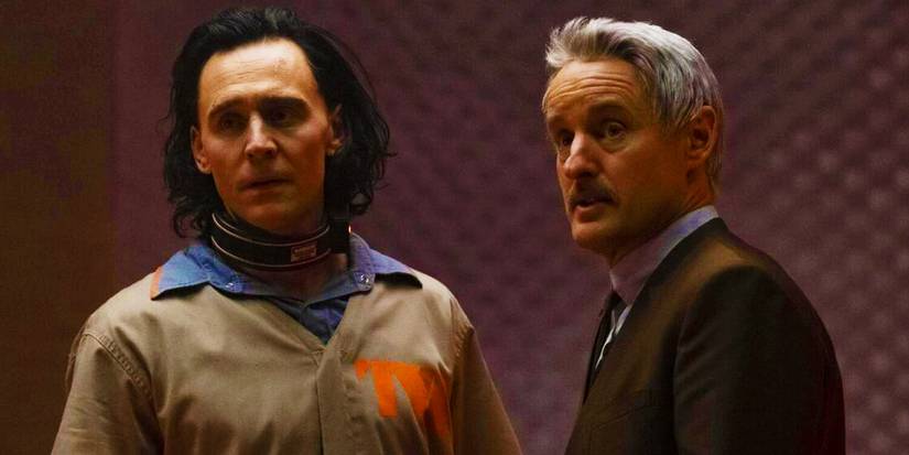 Loki in TVA jumpsuit (left) alongside Mobius (right) from Loki season 1.