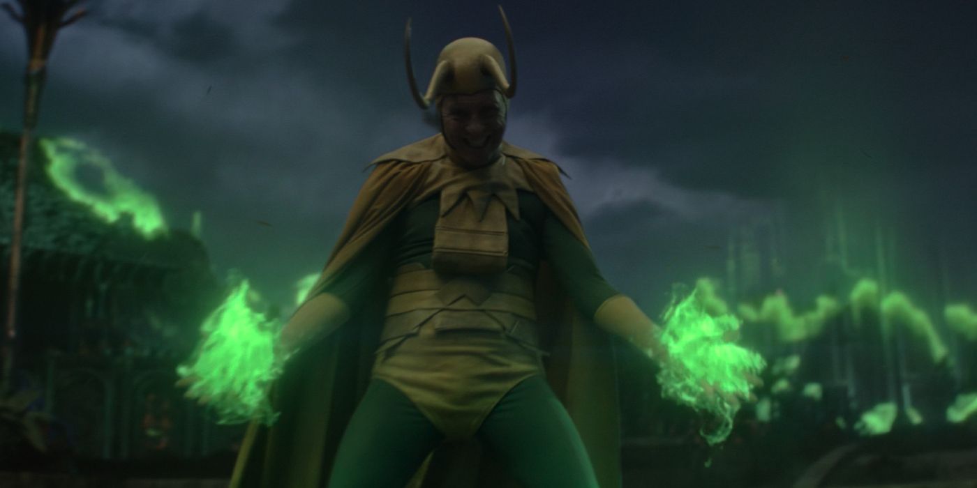 Richard E Grant as Classic Loki beginning to craft an illusion in Loki season 1 (2021)