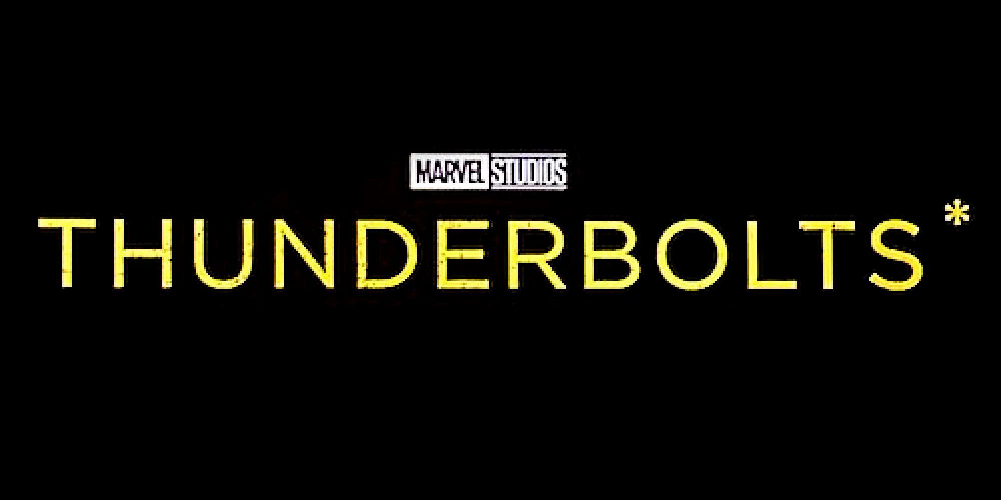 Marvel's Thunderbolts Movie Logo With A Mysterious Asterisk