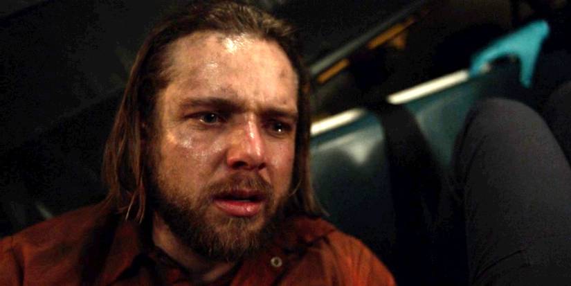 Max Thieriot crying as Bode Donovan in Fire Country season 2 episode 5