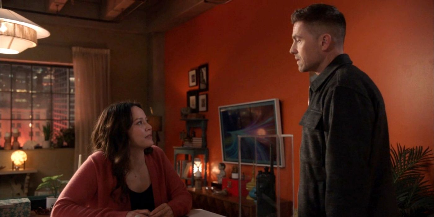 Melissa O'Neil as Lucy Chen and Eric Winter as Tim Bradford in The Rookie season 6, episode 5