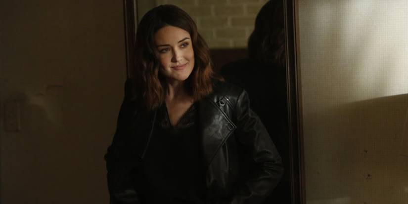Megan Boone smiling in The Blacklist