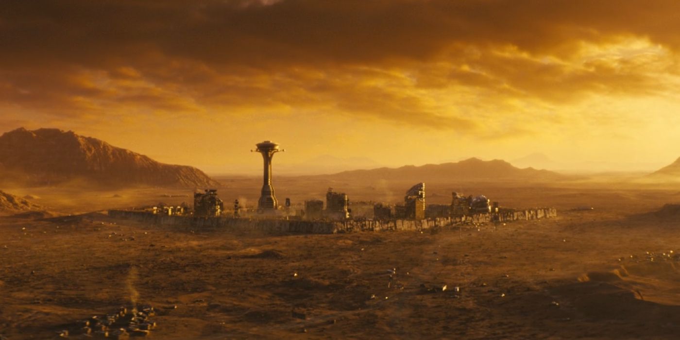 A paisagem de New Vegas no final da 1ª temporada de Fallout