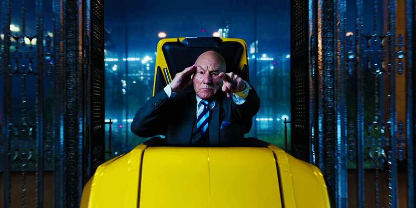 Patrick Stewart as Earth-838's Professor X in the Illuminati in Doctor Strange in the Multiverse of Madness
