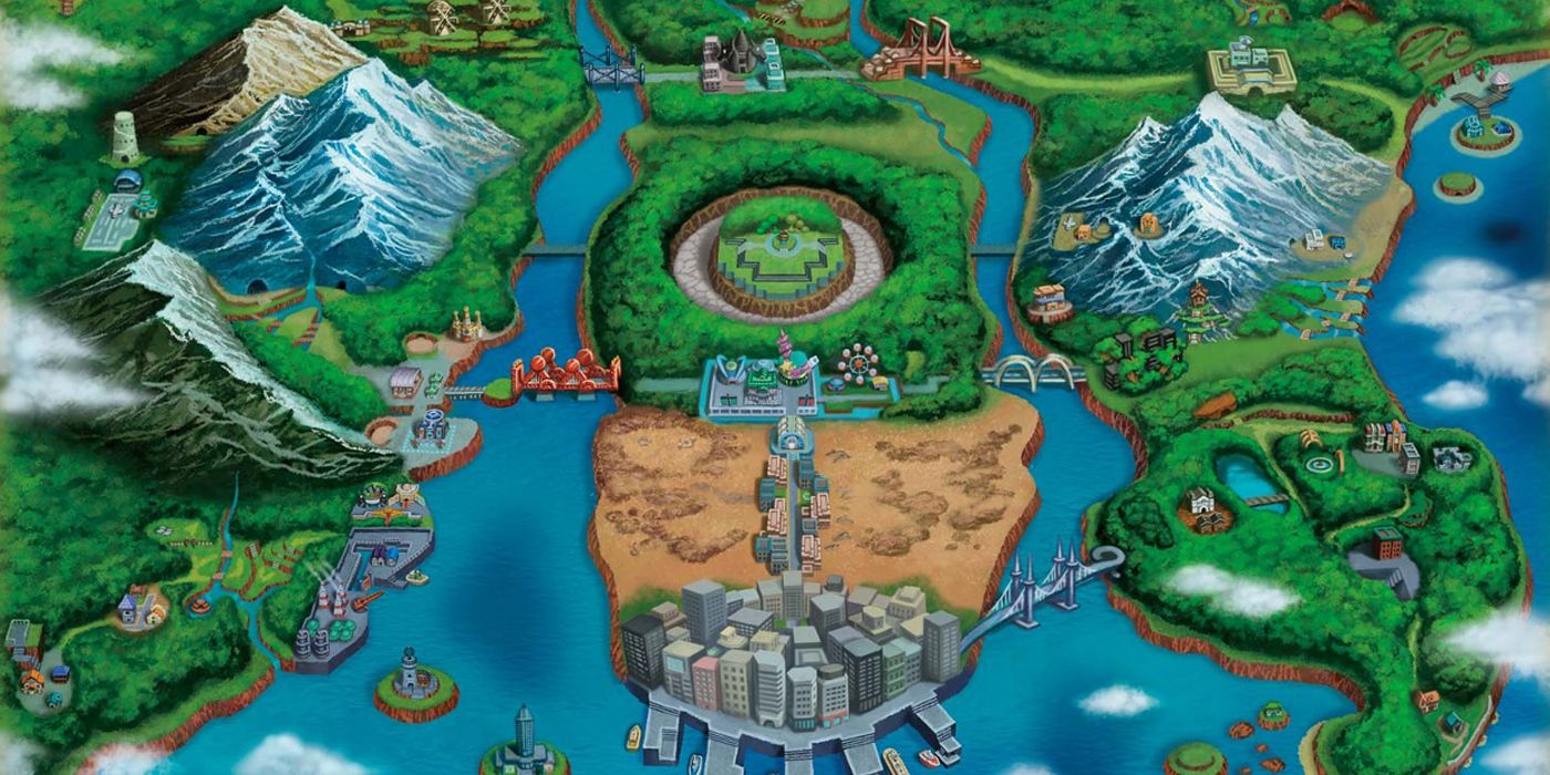Impressive Pokémon World Map Shows Regions Like You've Never Seen Them ...