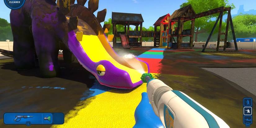 PowerWash Simulator cleaning the playground