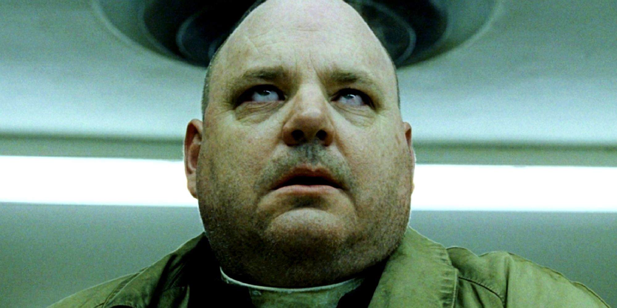 Pruitt Taylor Vince as a Terrified Father Hennessy in Constantine 2005 Movie