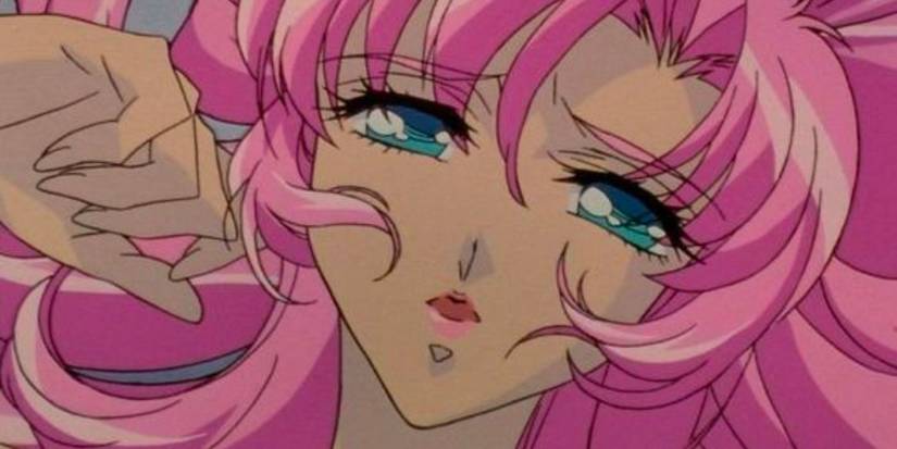 In the Revolutionary Girl Utena anime, Utena is depicted lying down with her eyes slightly closed.