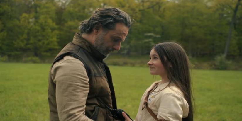 Rick (Andrew Lincoln) and Judith (Cailey Fleming)  - The Ones Who Live