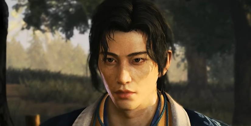 A close-up still of Genzui Kusaka in Rise of the Ronin