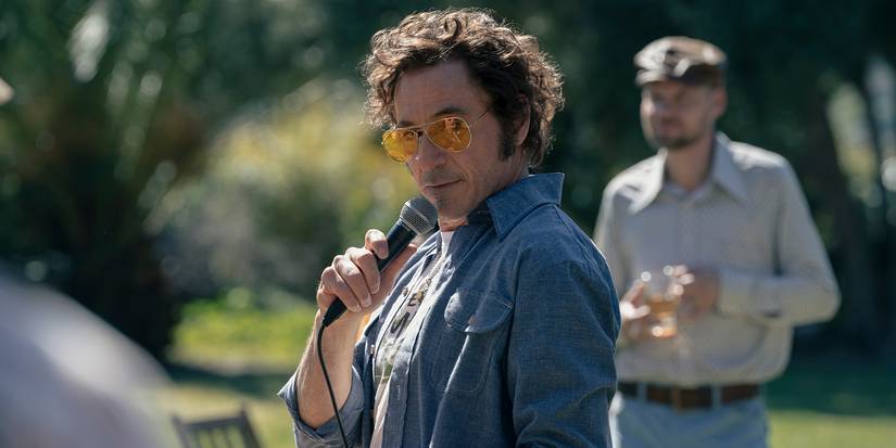 HBO's Vietnam War Spy Thriller Starring Robert Downey Jr. 1 Robert Downey Jr. as Niko making a speech on the set of The Hamlet in The Sympathizer