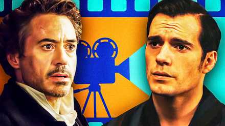 Robert Downey Jr. de Sherlock Holmes y Henry Cavill de El hombre del TÍO