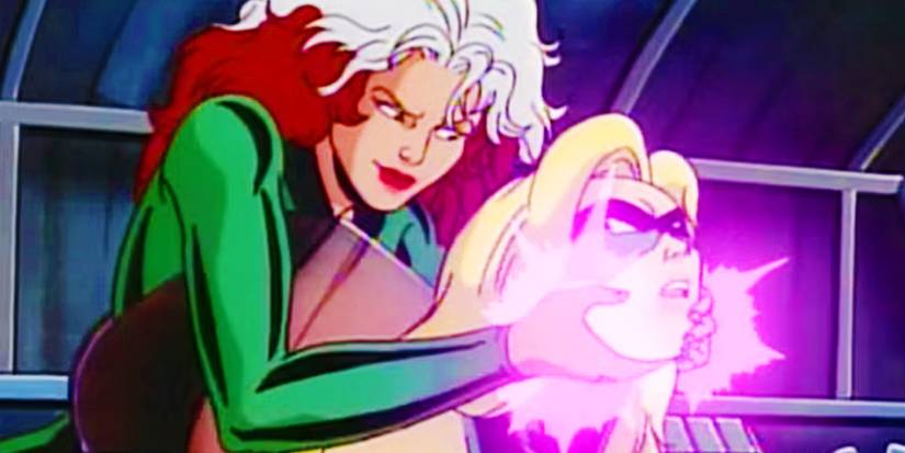 Rogue stealing Ms. Marvel's power in X-Men The Animated Series