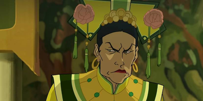 The Earth Queen looking angry in The Legend of Korra