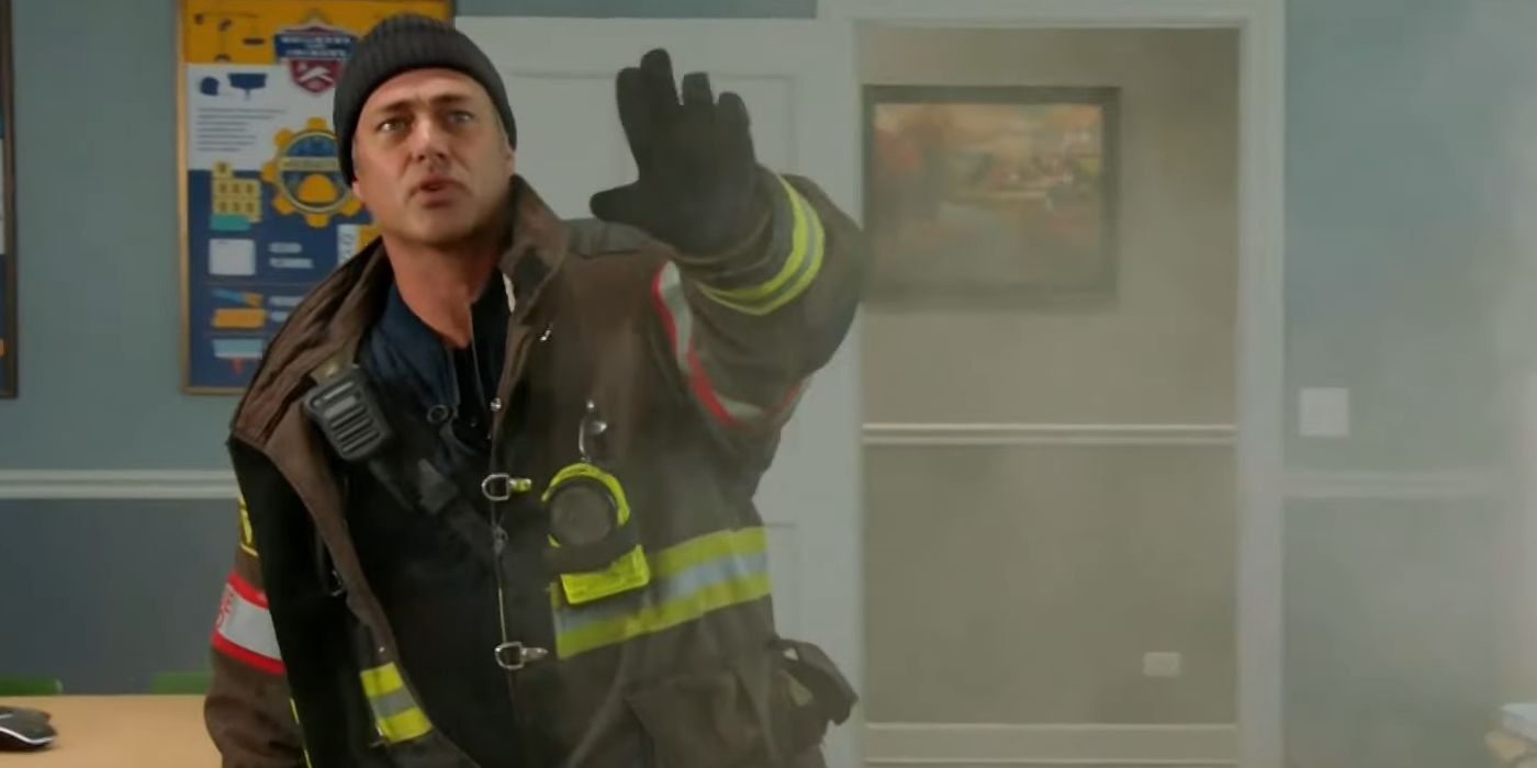 Taylor Kinney as Kelly Severide Holding Out His Hand in Chicago Fire Season 12 Episode 10
