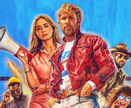 Эмили Блант и Райан Гослинг в постере к фильму The Fall Guy