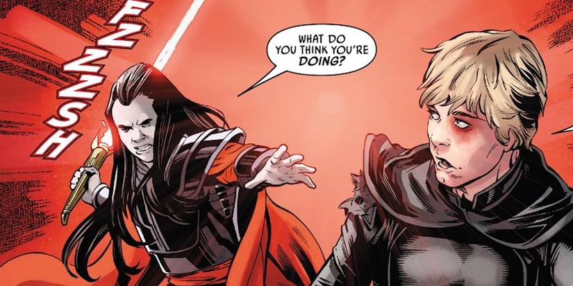 Gol the Wither King attacks Luke Skywalker