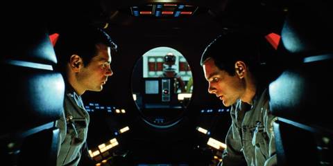 Dr Frank Poole and Dr. David Bowman talking in 2001: A Space Odyssey (1968)