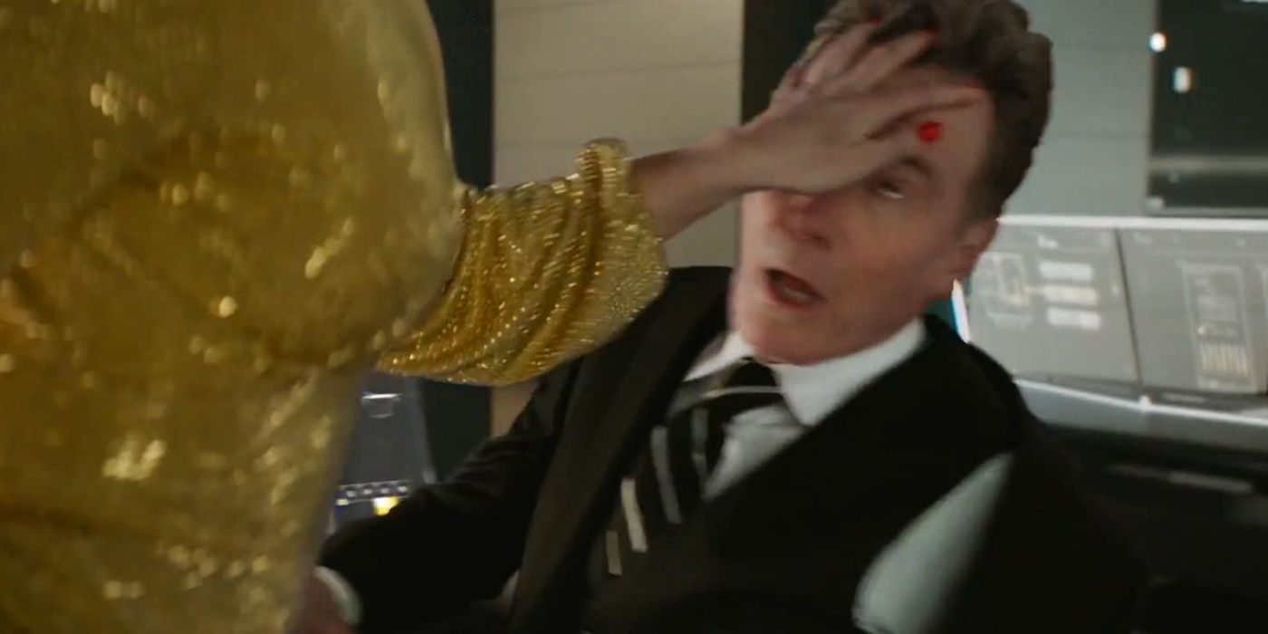 Bryan Cranston as Director Ritter being attacked by Elly in Argylle