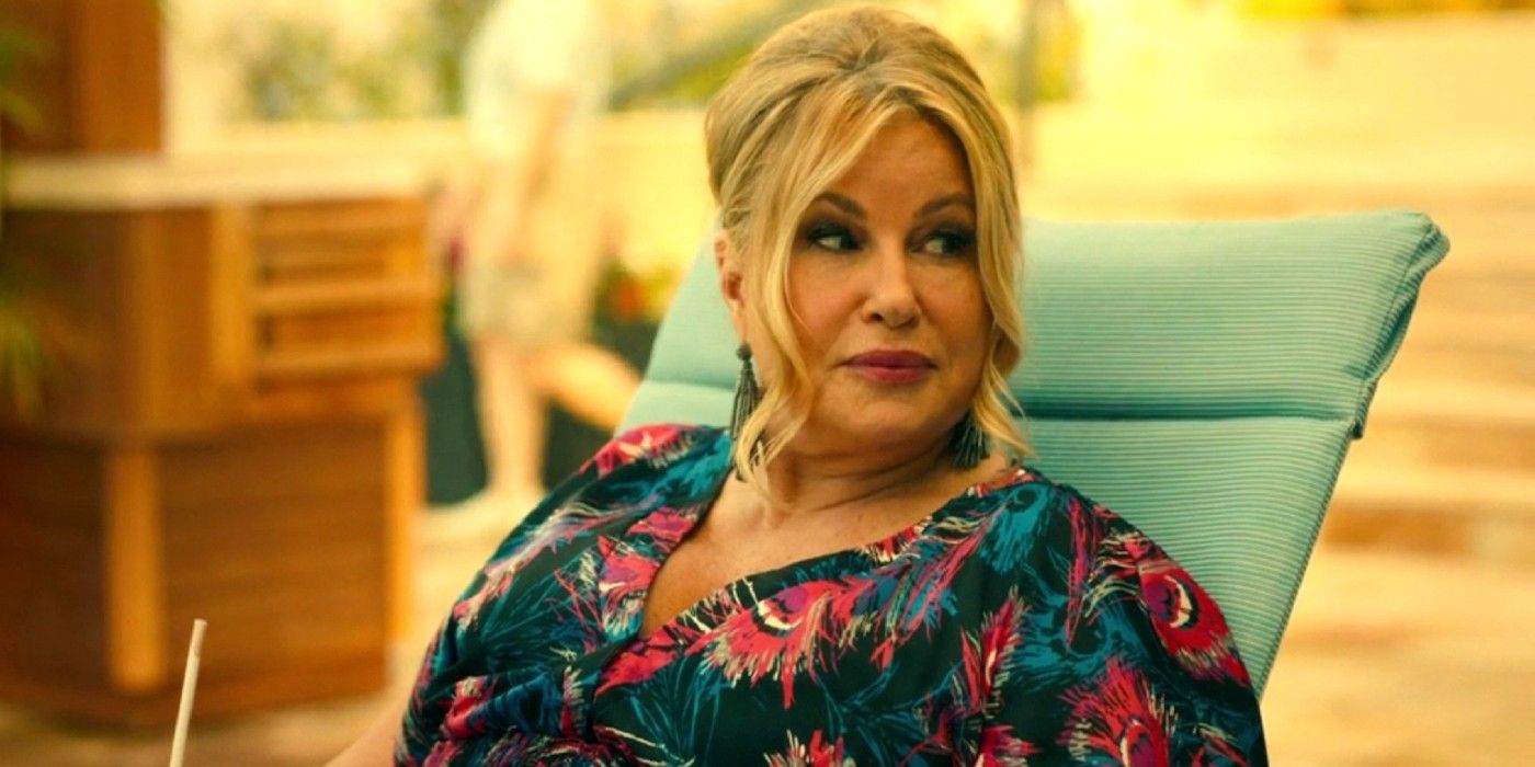 Jennifer Coolidge as Tanya on a sunbed in The White Lotus