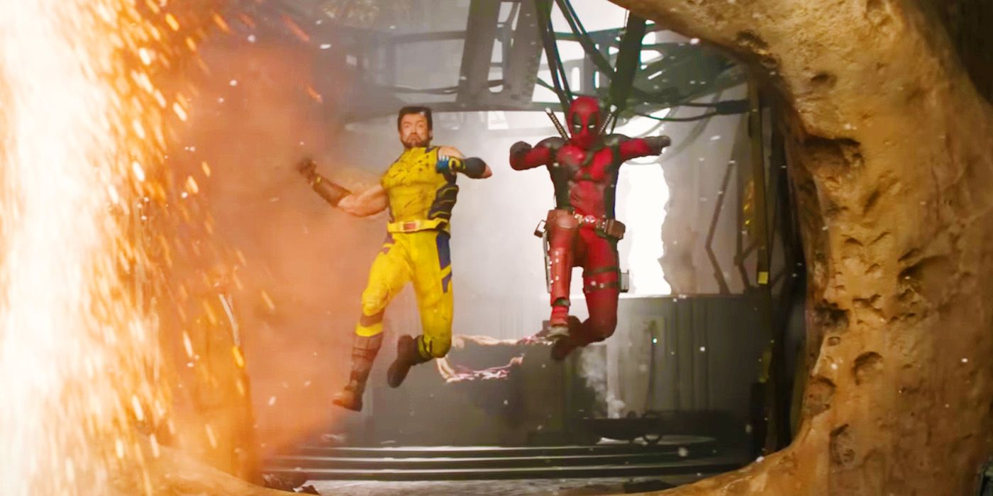 Wolverine and Deadpool jumping away from Cassandra Nova in Deadpool & Wolverine's trailer