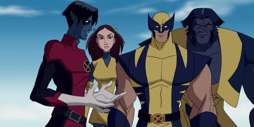 wolverine and the x-men, greetings from genosha, nightcrawler talks to beast, kitty pryde and wolverine