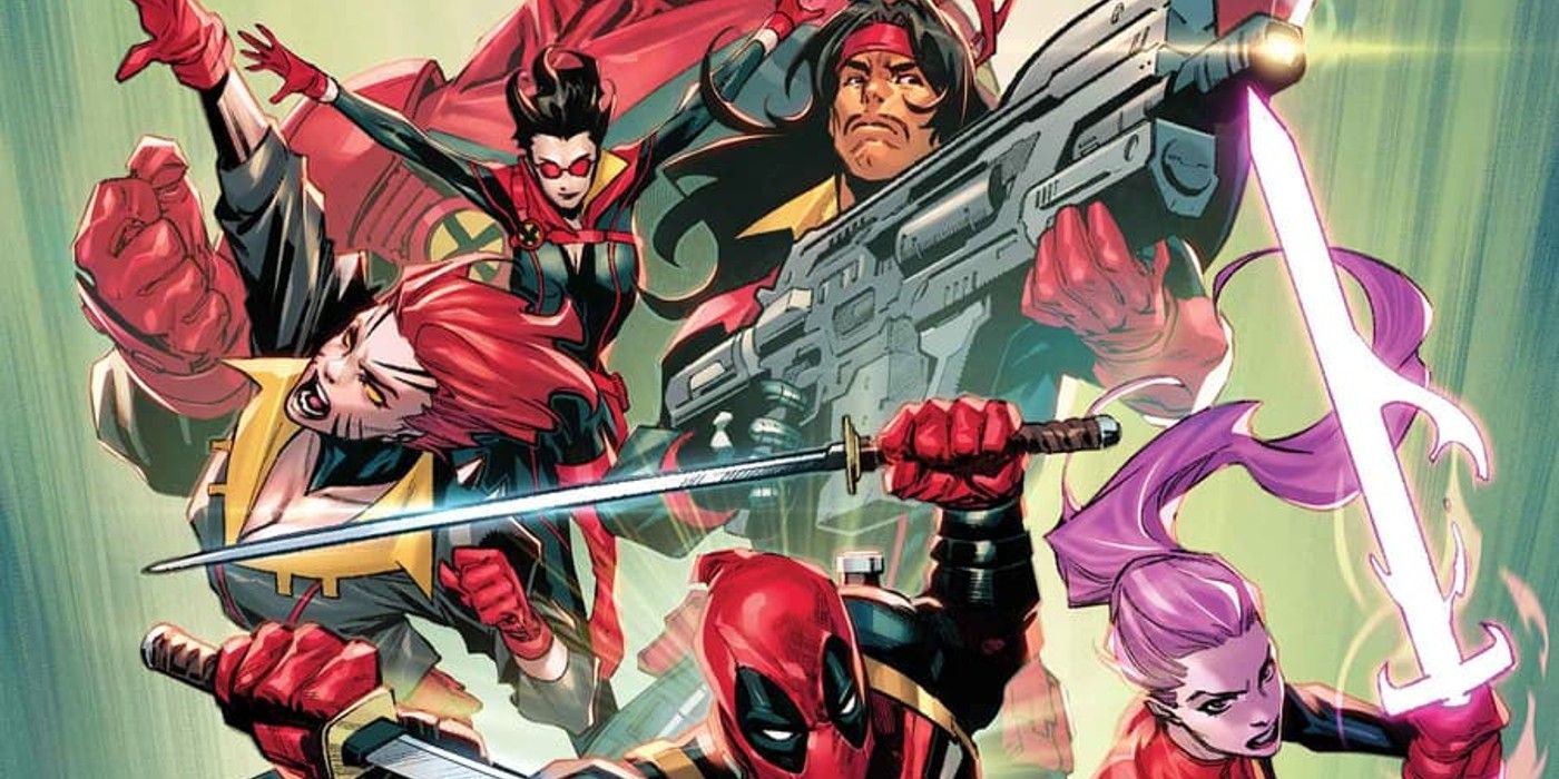 Image featuring Forge, Deadpool, Sage, Rachel Summers, and Betsy Braddock on the new X-Force team. 