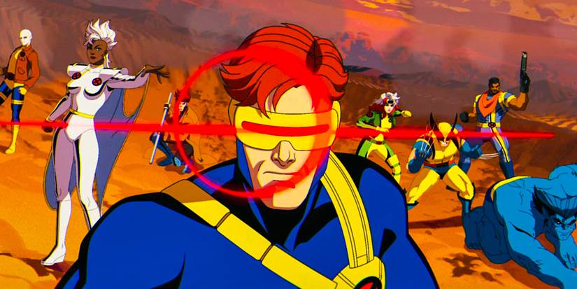 Cyclops unleashes a laser beam, with some X-Men behind him in X-Men '97 trailer