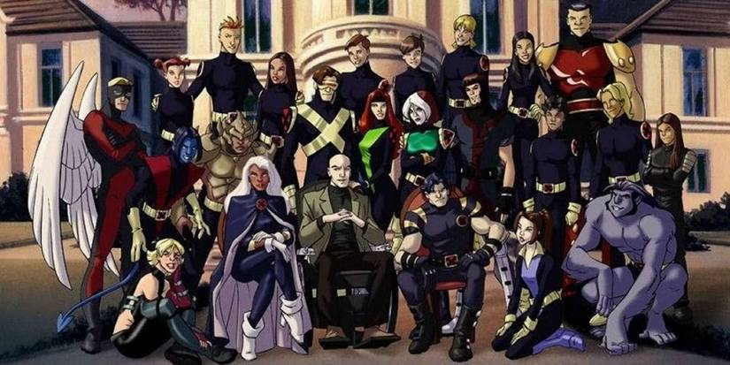 x men evolution ascension part 2 the x men pose for a photo outside the xavier mansion