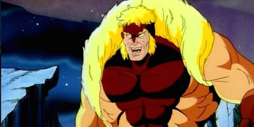 x-men the animated series, sabretooth looking scary and laughing