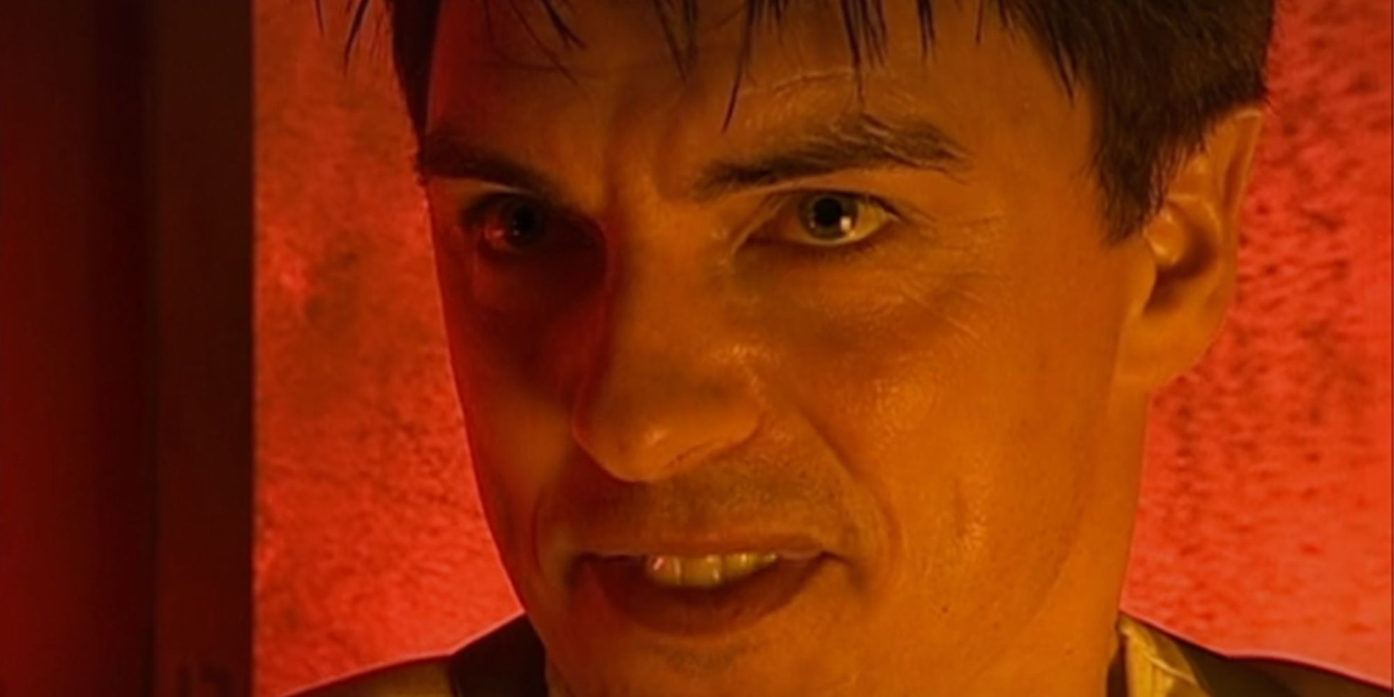 John Barrowman as Jack Harkness looking strained in Doctor Who