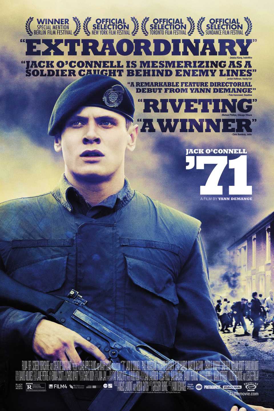 71 (2014) - Poster - Jack O'Connell Holding A Rifle