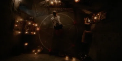 American Horror Story Delicate Ava Hestia ritual seem from above