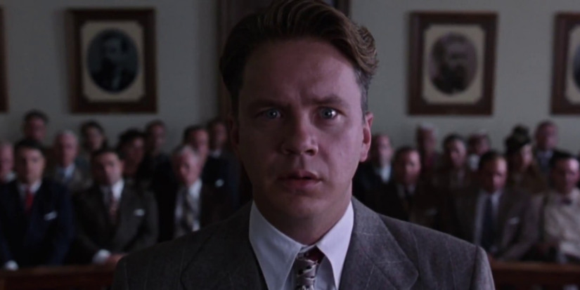 Andy Dufresne faces judgment in Shawshank Redemption