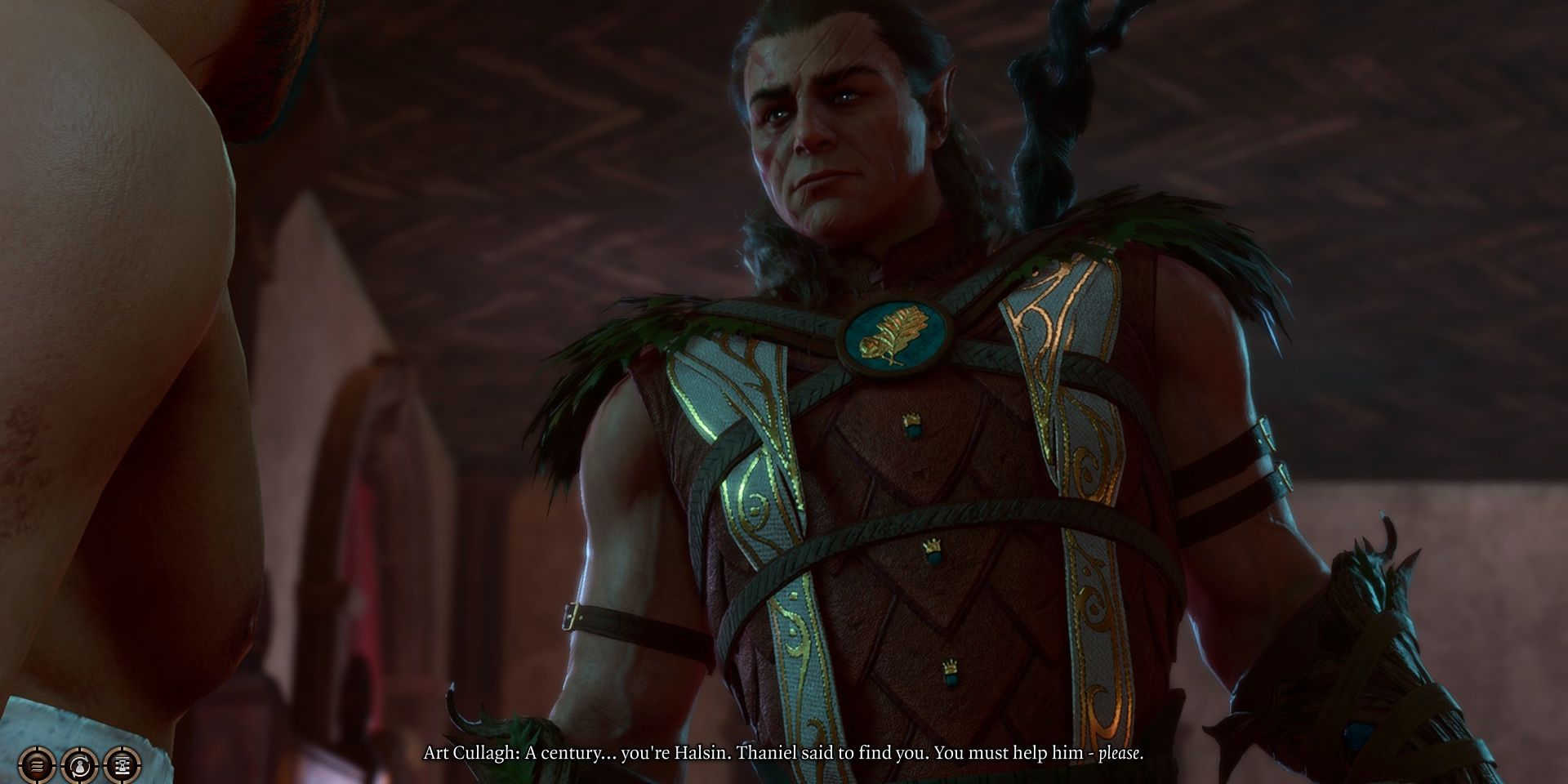 Art Cullagh asks Halsin to help Thaniel in Baldur's Gate 3