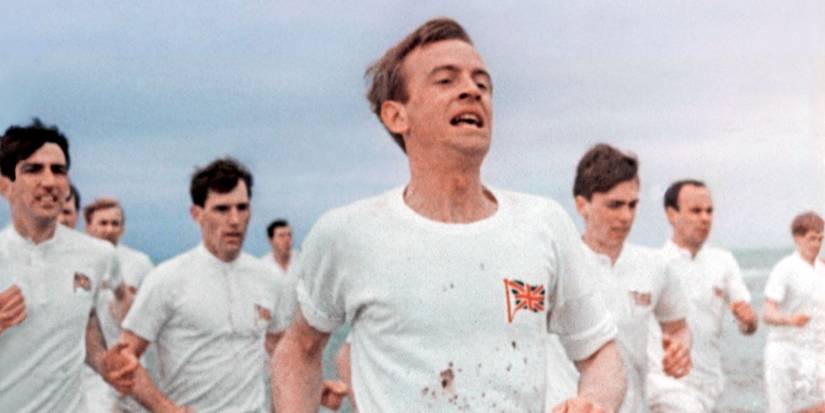 Бегуны на пляже в фильме "Чарьёты огня"