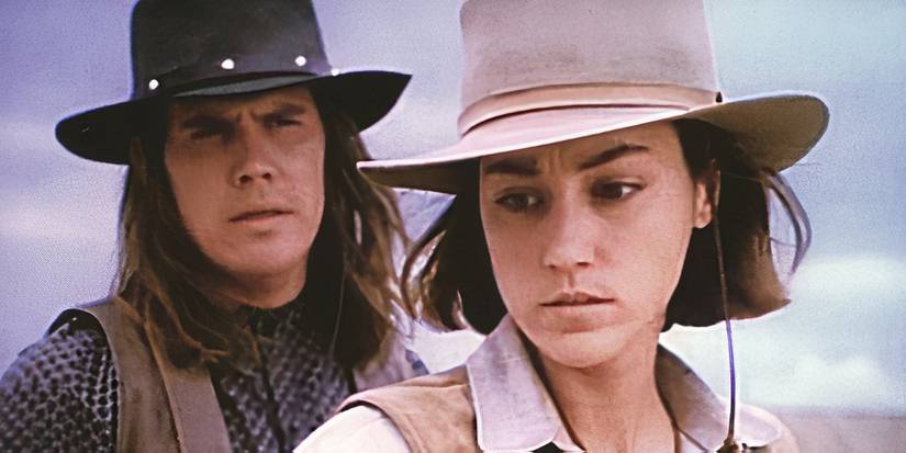 Brolin and Yvonne Suhor from The Young Riders with worried expressions