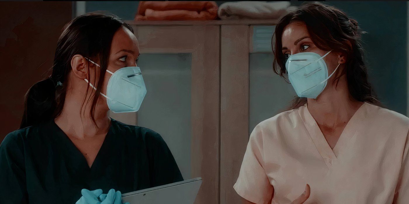 Jo Wilson & Carina DeLuca Wearing Masks In Grey's Anatomy.jpg