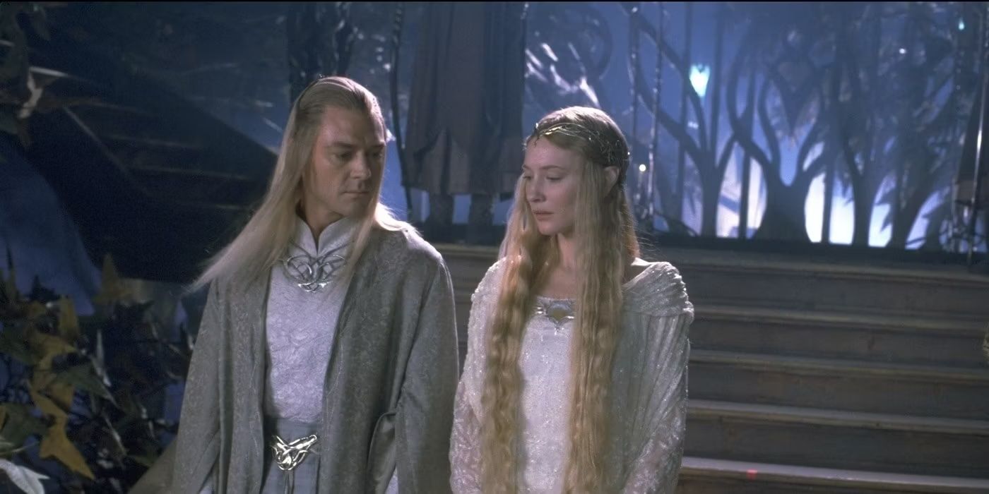 Celeborn and Galadriel in The Lord of the Rings: The Fellowship of the Ring.