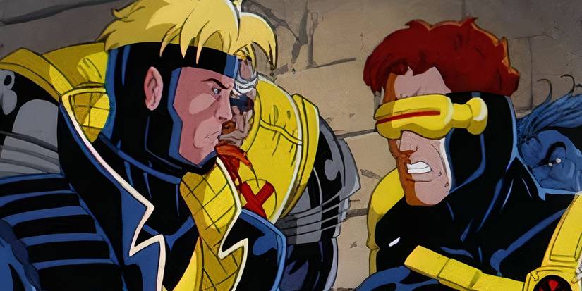 Cyclops and Havok confront each other in x-men the animated series