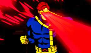 The X-Men leader, Scott Summers, aka Cyclops, uses his laser powers to full effect while in battle in X-Men '97
