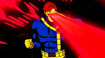 The X-Men leader, Scott Summers, aka Cyclops, uses his laser powers to full effect while in battle in X-Men '97