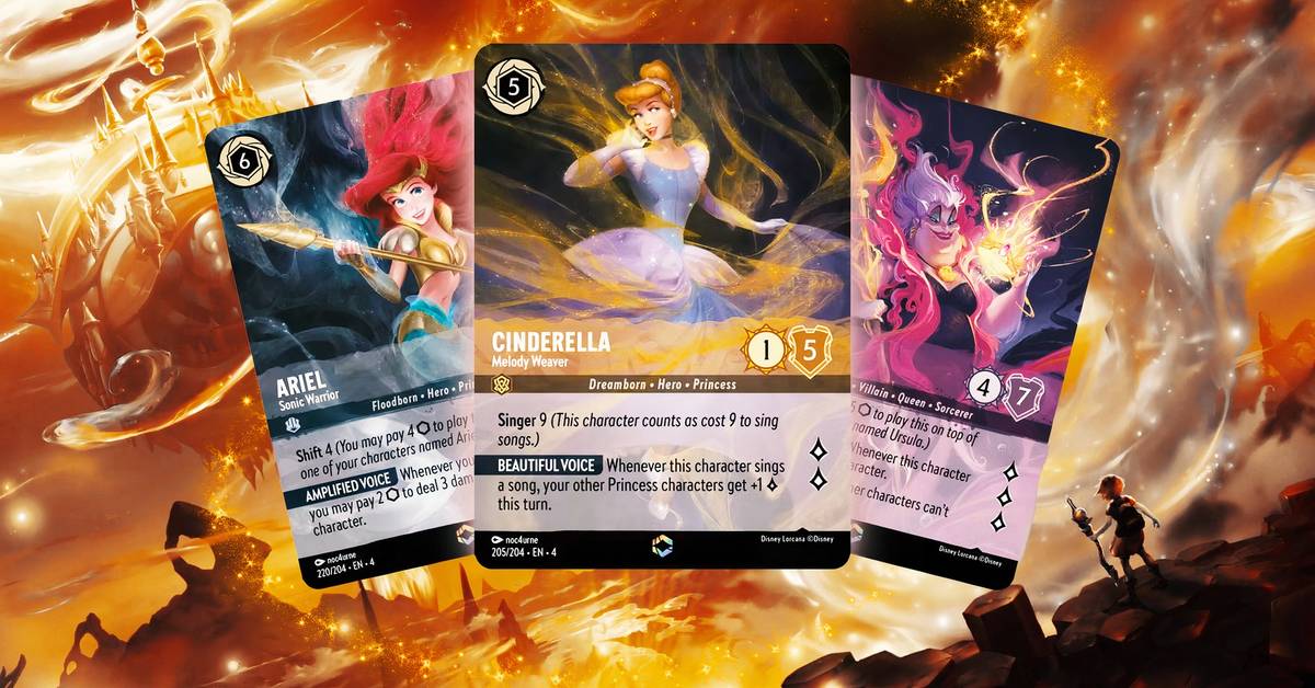 lorcana cards ursula's return Disney Starter Deck - This deck pairs intelligent Sapphire characters Completed puzzle from Ursula's Return