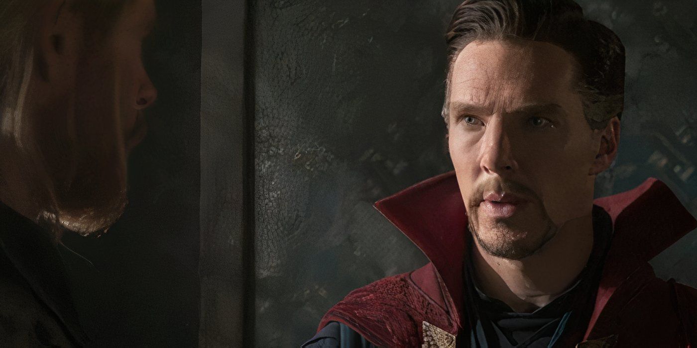 Doctor Strange looks concerned talking to Thor in Thor Ragnarok deleted scene